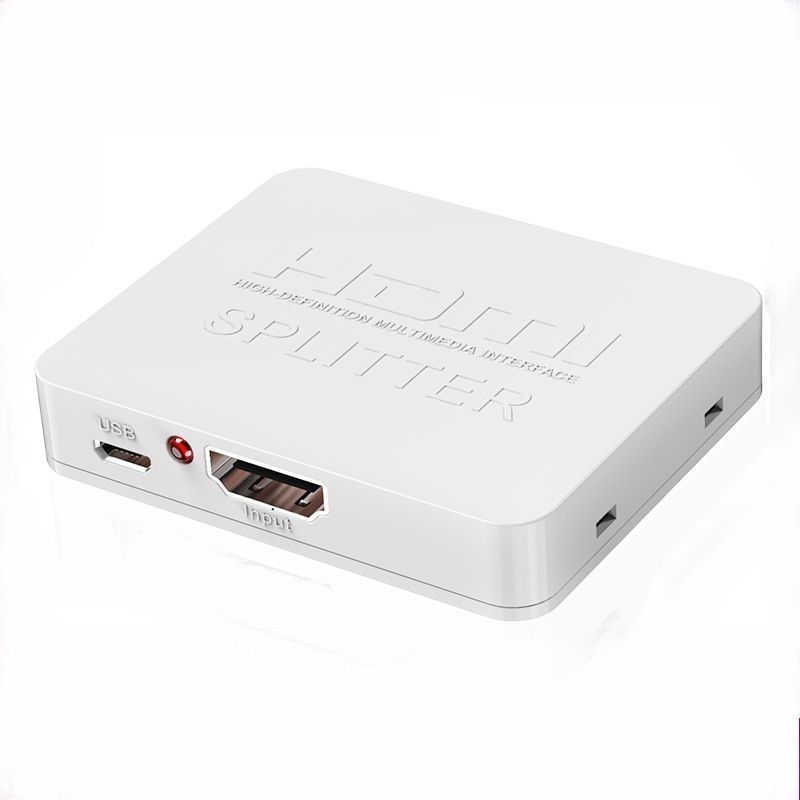 4K HDMI R¿¿partiteur 1x2 HDMI Splitter 1 entr¿¿e 2 Sorties Amplificateur Distributeur 2 Voies HDMI Ver 1.4 Soutien 3D HDCP, Blanc