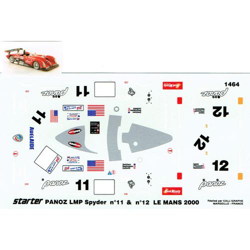 Decalcomanie Starter 1/43 : Panoz N°11 /12 -24 Heures Du Mans 2000 - Decal -