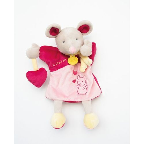 Babynat - Doudou Marionnette Souris Rose Rouge Il Était Une Fois