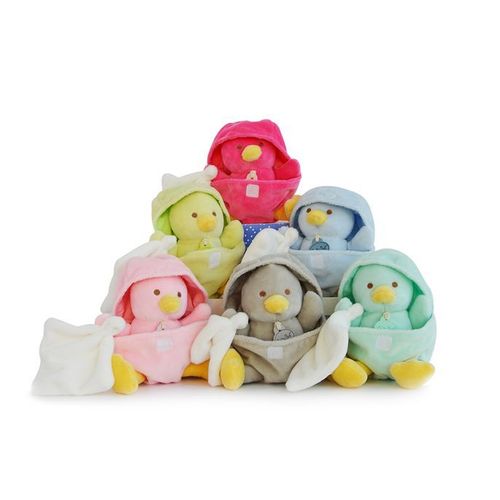 Babynat - Doudou Poussin Dans L&#39oeuf Rose Fushia Mouchoir Blanc