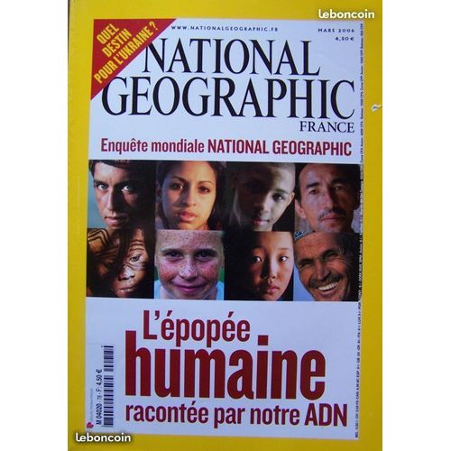 National Geographic  N° 2006 : L'épopée Humaine Racontée Par Notre Adn