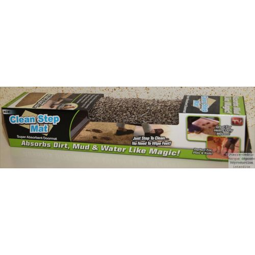 Tapis Magique Paillasson Clean Step Mat Vu Tv Microfibre Ultra-Absorbant !