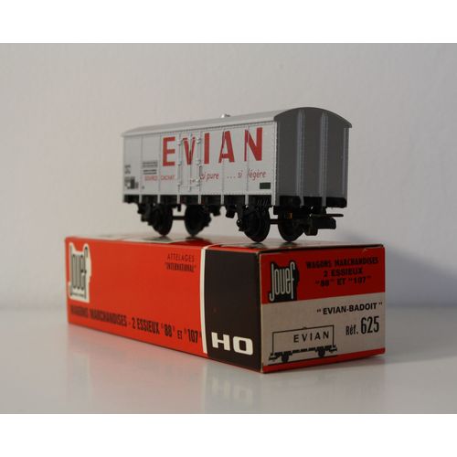 Wagon Marchandises Jouef Ho "Evian-Badoit" Référence 625-Jouef-Jouef