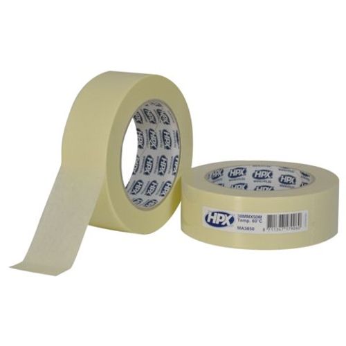 Ruban de masquage bâtiment 60°C Blanc crème 38mm x 50m HPX - MA3850