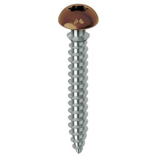 Vis MUSTAD Framex pour PVC - Tête fraisée réduite Torx - Ø6x70 mm - Boite de 100 - Chromiting - laqué marron - SP305A60070034C