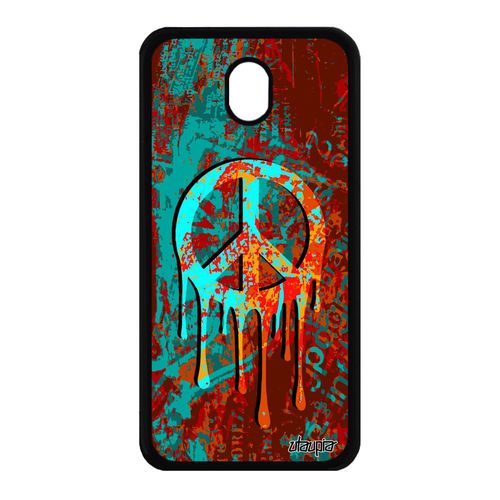 Coque Pour Samsung J7 2017 Pro Silicone Peace And Love Case & Vert Cover Samsung Galaxy J7 2017 Galaxy J7 Pro 2017