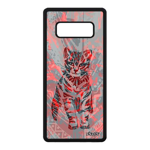 Coque Pour Samsung Note 8 Silicone Chat Rouge Petit Ethnique Antichoc De Samsung Galaxy Note 8