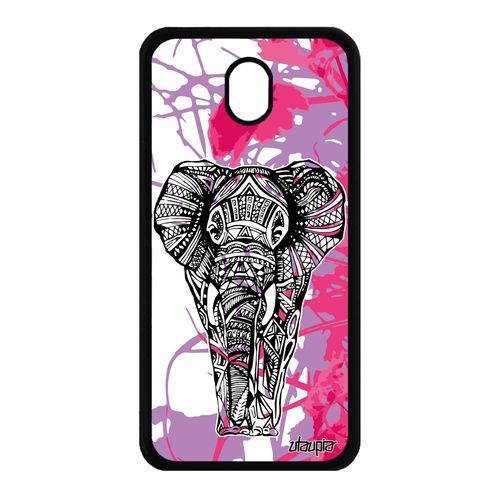 Coque Silicone Elephant Samsung J7 2017 Pro Feuilles Azteque Rose Femme A Samsung Galaxy J7 2017 Galaxy J7 Pro 2017