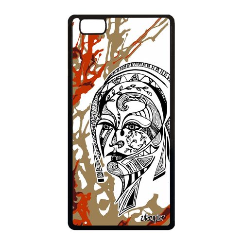 Coque P8 Lite 2015 Silicone Femme Impression Marron Peinture Portrait 4g Huawei P8 Lite 2015