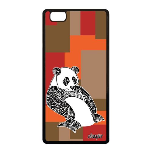 Coque P8 Lite 2015 Silicone Panda Geometrique Marron Tribal 4g Housse En Huawei P8 Lite 2015