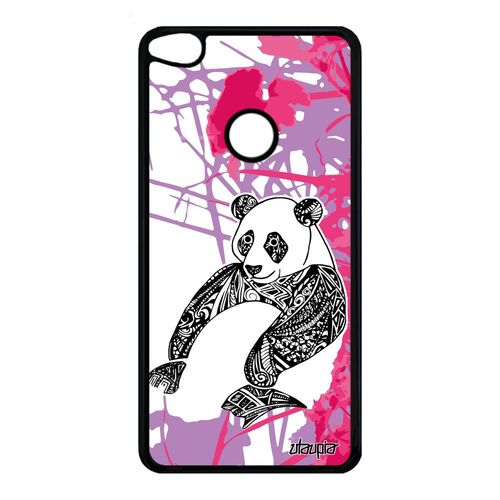 Coque Silicone Huawei P8/P9 Lite 2017 Panda Animal Telephone Rose Rigide Nature