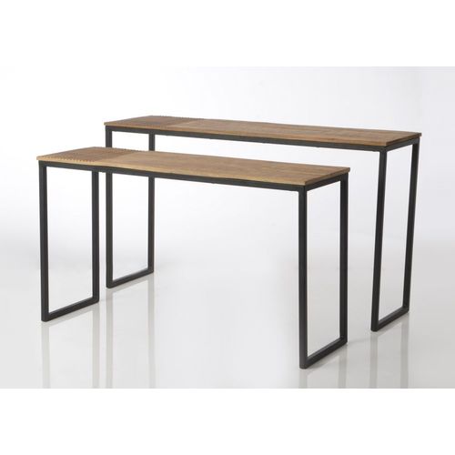 Set De 2 Console Martelé 81 Cm