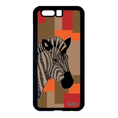 Coque Honor 9 Silicone Zebre Cheval Mobile Tribal Ethnique Antichoc Carré Femme