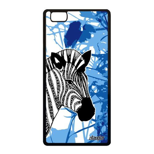 Coque Zebre P8 Lite 2015 Silicone Case Azteque Noir Et Blanc Animal Fleur Huawei P8 Lite 2015