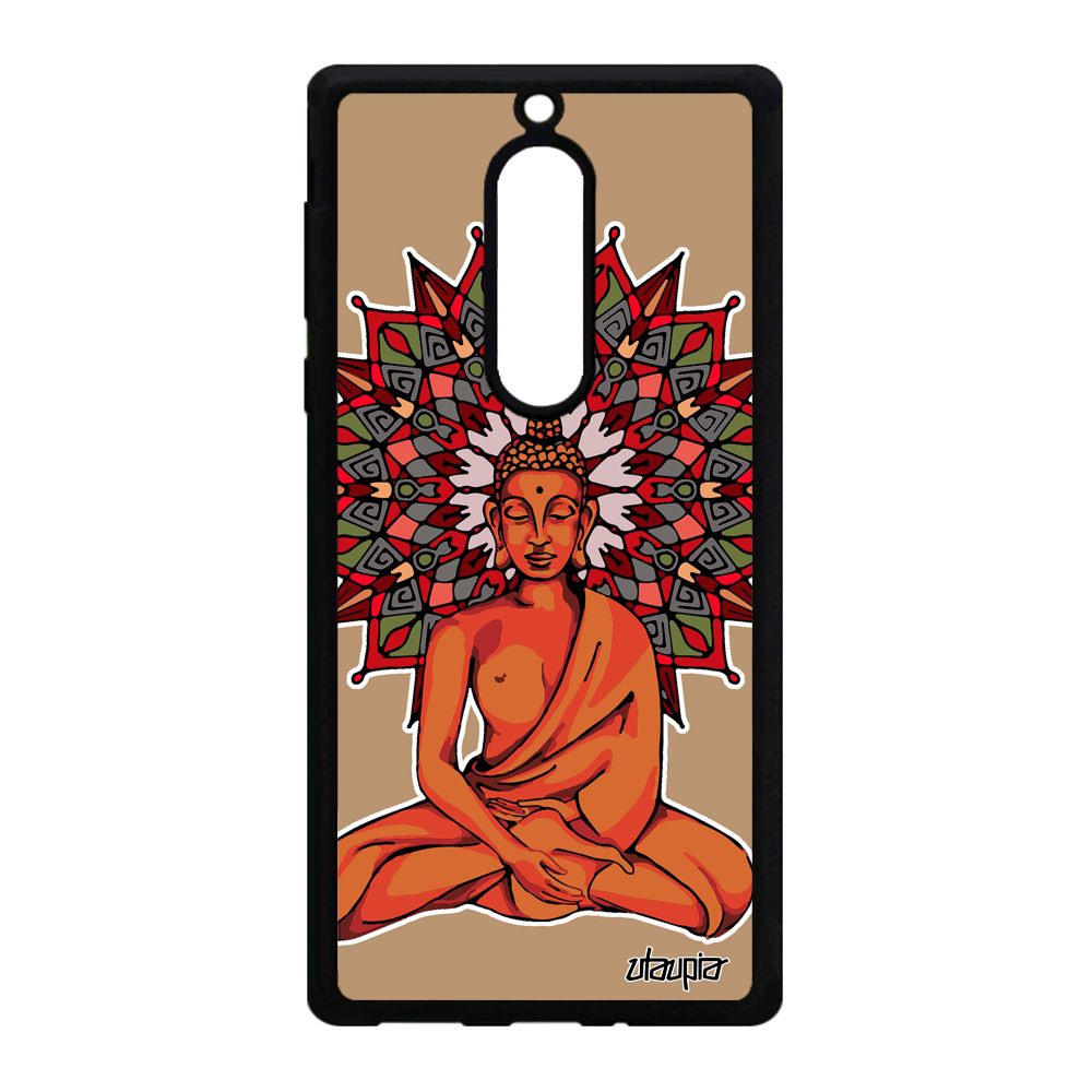 Coque Pour Nokia 5 Silicone Bouddha Yoga Mandala D'or Femme Cadeau De Noel Case