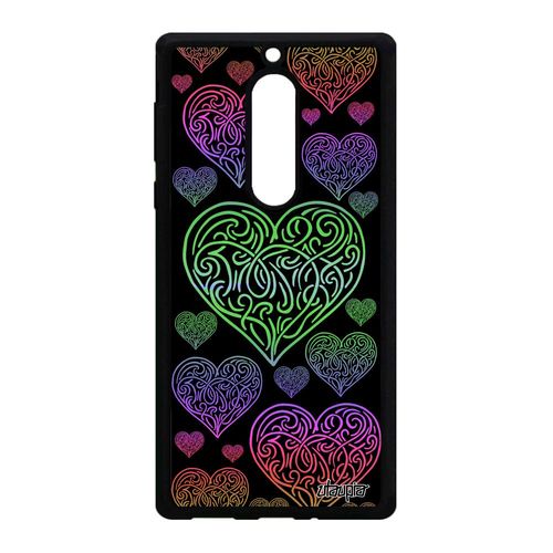 Coque Silicone C¿Ur Nokia 5 Souple Amour Case Love Antichoc Motif Swag Vert En