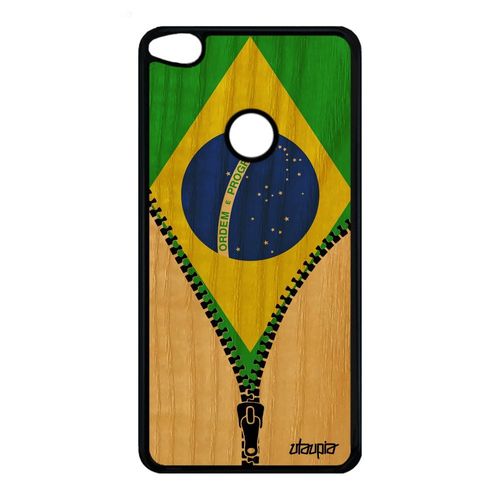 Coque Bois Silicone Pour P8/P9 Lite 2017 Drapeau Bresil Bresilien Jo Foot Huawei P8 Lite 2017 P9 Lite 2017