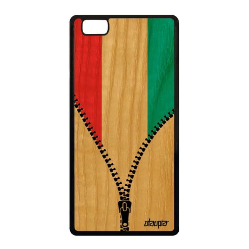 Coque Silicone Huawei P8 Lite 2015 Bois Drapeau Luxembourg Luxembourgois Jo Foot