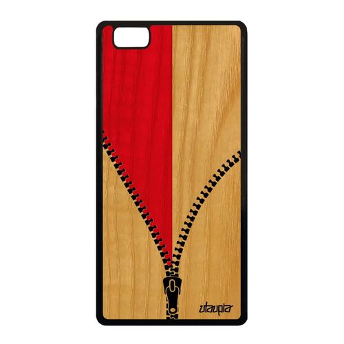 Coque Pour Huawei P8 Lite 2015 Bois Silicone Drapeau Monaco Monegasque Jo Foot A