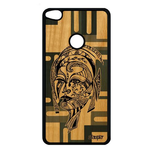 Coque Silicone Pour Huawei Honor 8 Lite Bois Femme Fille Cubique Noir Gris Tpu A