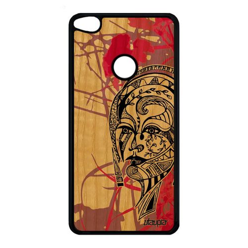 Coque Huawei P8/P9 Lite 2017 En Bois Silicone Femme Dessin Azteque Telephone Fee