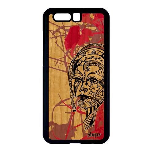 Coque Bois Silicone Pour Honor 9 Femme Smartphone Fee Caoutchouc Azteque Housse