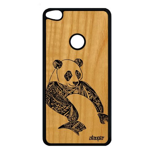 Coque Panda Pour Huawei P8/P9 Lite 2017 Bois Silicone Antichoc Noir Et Blanc Tpu