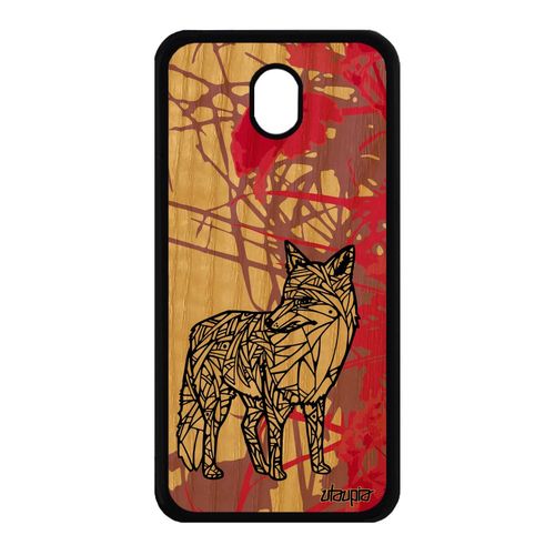 Coque Samsung J7 2017 Pro Bois Silicone Renard Coloré Rose Tribal Souple Samsung Galaxy J7 2017 Galaxy J7 Pro 2017