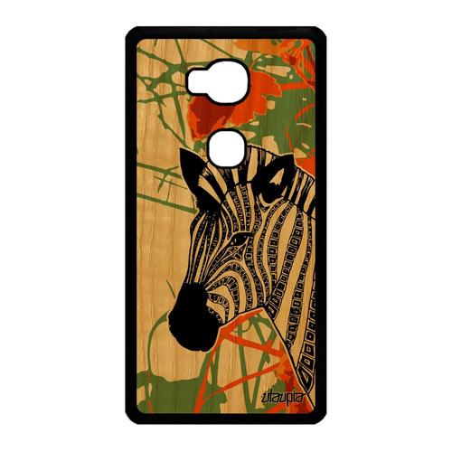 Coque Bois Pour Honor 5x Silicone Zebre Cheval 4g Azteque Animaux Noir Et Blanc