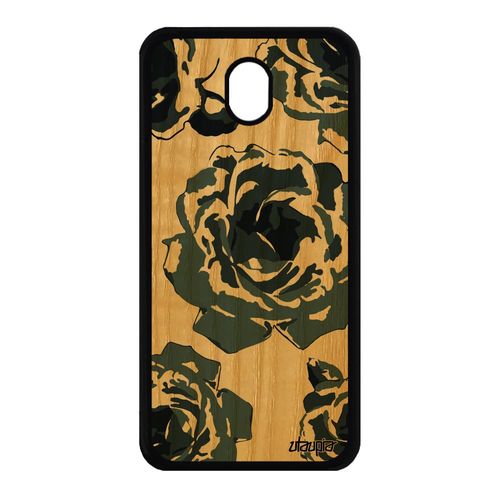 Coque Bois Rose Fleur J7 2017 Pro Silicone Frêne Telephone Nature Samsung Galaxy J7 2017 Galaxy J7 Pro 2017