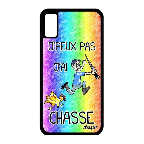 Coque Pour Iphone X Silicone J' Peux Pas J' Ai Chasse 4g Humour Vert Apple Iphone X