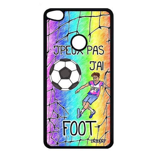 Coque Huawei P8/P9 Lite 2017 Silicone J'peux Pas J'ai Foot Housse Vert Football