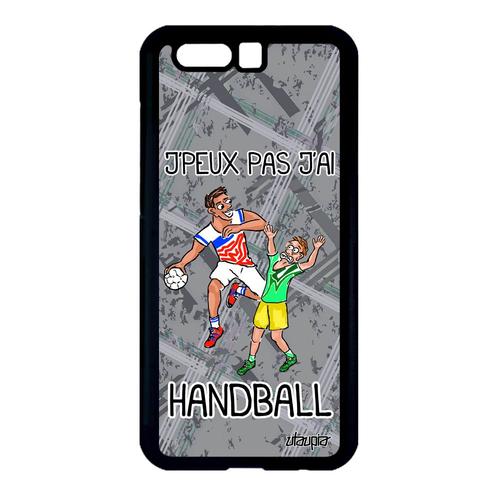 Coque Honor 9 Silicone J'peux Pas J'ai Handball Homme Smartphone Telephone Noir