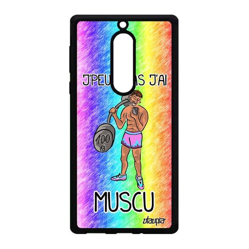 Coque Nokia 5 Silicone J'peux Pas J'ai Muscu Aluminium Vert Fitness Etui Humour