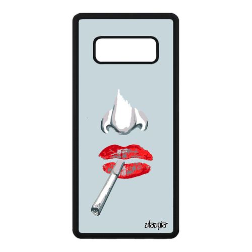 Coque Silicone Femme Samsung Note 8 Bouche Telephone De Protection Rouge Samsung Galaxy Note 8