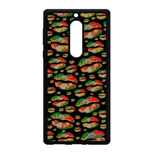 Coque Pour Nokia 5 Silicone Bouche Couleur Femme Housse Love Vert Personnalisé A