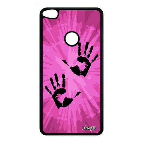 Coque P8/P9 Lite 2017 Silicone Empreinte Main Rose Deux De Made In France Huawei P8 Lite 2017 P9 Lite 2017