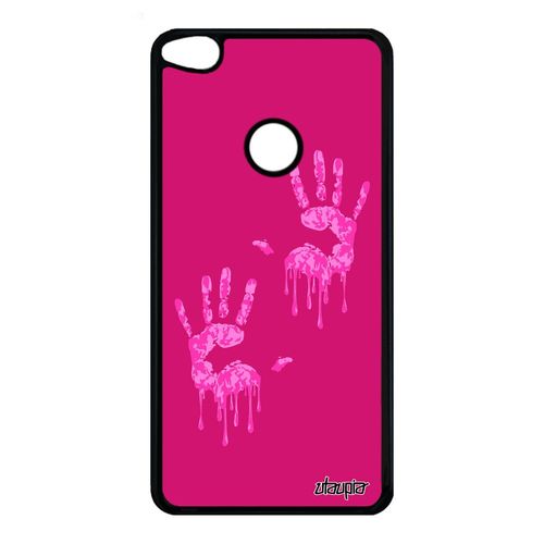 Coque Pour P8/P9 Lite 2017 Silicone Main Rose Telephone Pra-Lx1 Deux Alu Huawei P8 Lite 2017 P9 Lite 2017