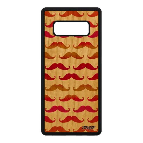 Coque Silicone Pour Galaxy Note 8 En Bois Moustache Image Rouge Case 4g Samsung Galaxy Note 8