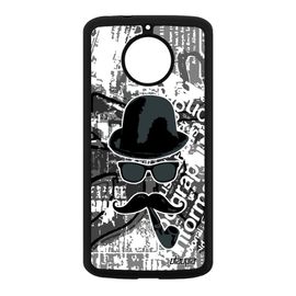 Coque Motorola Moto E4 Plus Silicone Moustache Noir Et Blanc Monsieur Gris Tag A
