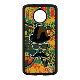 Coque Silicone Motorola Moto E4 Plus Homme Moustache Case Monsieur Peinture Vert