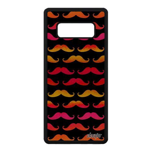 Coque Moustache Pour Samsung Galaxy Note 8 Silicone Rouge Imprime Antichoc Image