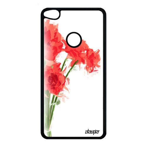 Coque Pour P8/P9 Lite 2017 Silicone Bouquet De Fleurs Amour Rouge Nature Huawei P8 Lite 2017 P9 Lite 2017