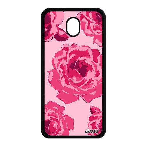 Coque Rose Fleur Pour Galaxy J7 2017 Pro Silicone Amour Nature Floral En Samsung Galaxy J7 2017 Galaxy J7 Pro 2017