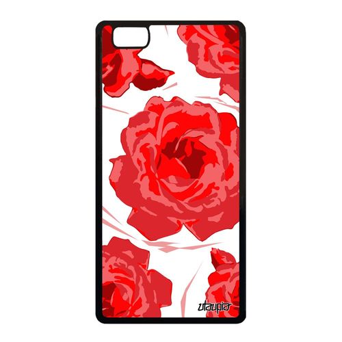 Coque Rose Fleur P8 Lite 2015 Silicone Petale De De Protection Swag Alu A Huawei P8 Lite 2015