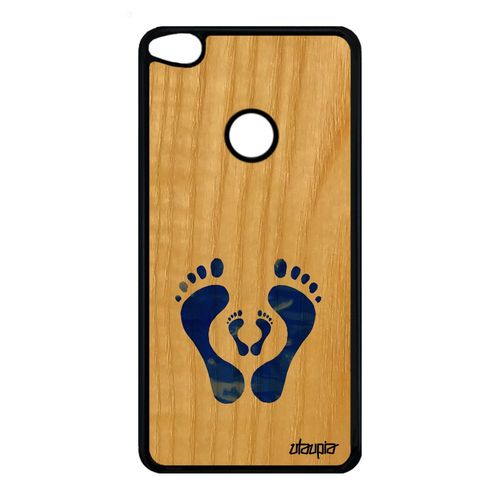 Coque Bois Huawei P8/P9 Lite 2017 Silicone Pied Parent Enfant Antichoc Bumper De