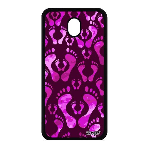 Coque Silicone Galaxy J7 2017 Pro Pied Image Jolie Rose Trace De Pas En Samsung Galaxy J7 2017 Galaxy J7 Pro 2017