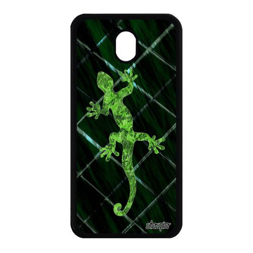 Coque Salamandre Pour Samsung Galaxy J7 2017 Pro Silicone Rigide Vert Animaux De