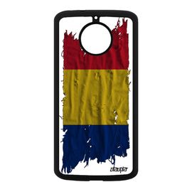 Coque Pour Motorola Moto E4 Plus Silicone Drapeau Roumanie Roumain Foot Jo Etui
