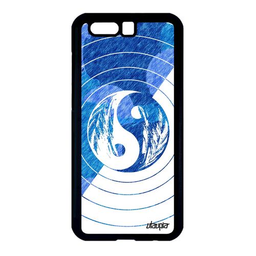 Coque Silicone Honor 9 Yin Et Yang 4g Pastel Dessin Couleur Bulle Ying Plume Art